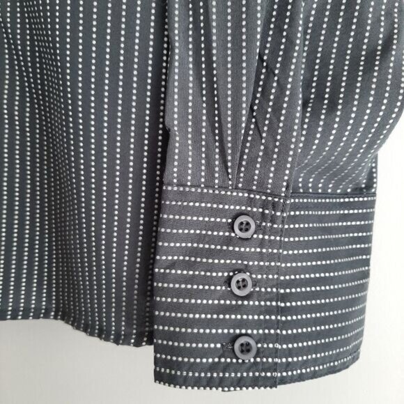 ADDITION ELLE Button Down Dot Stripe Dress Shirt Sz 18 - Picture 5 of 12
